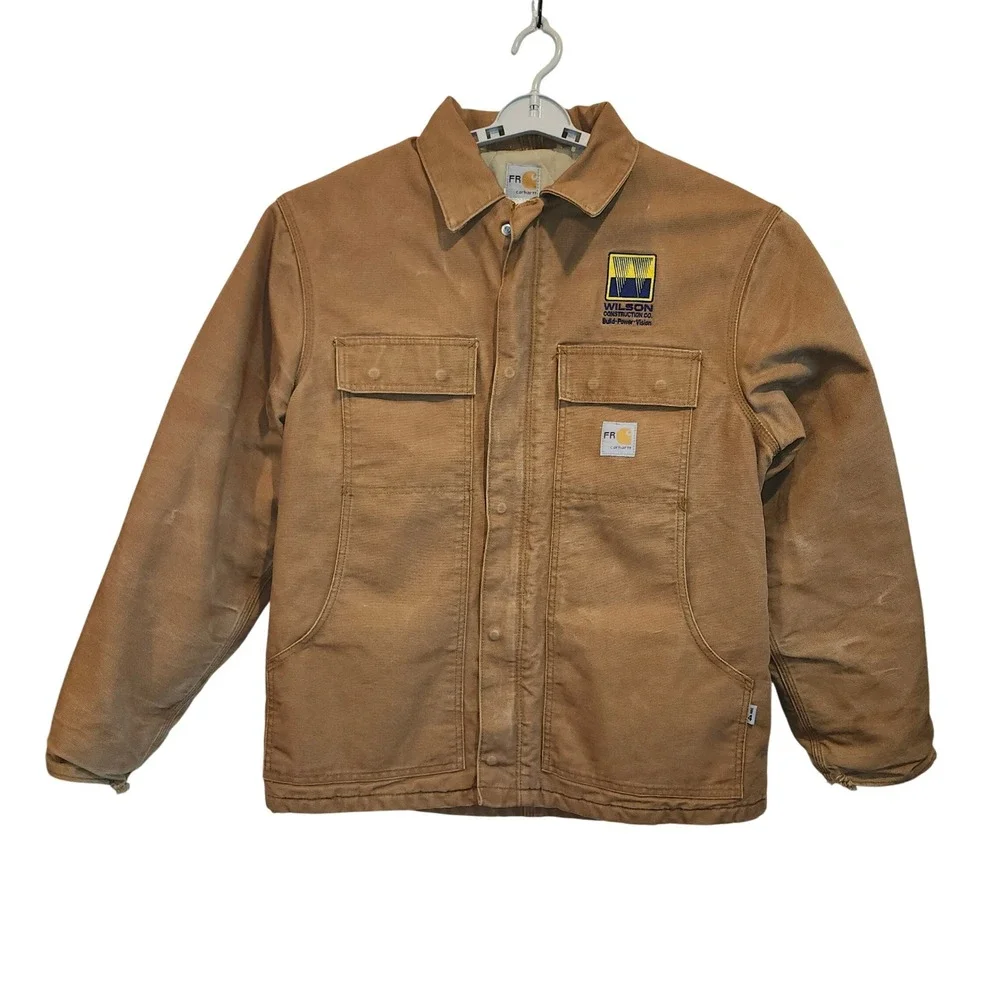 Carhartt FR Flame Resistant Duck Traditional Coat Brown FRC066 BRN Mens Large